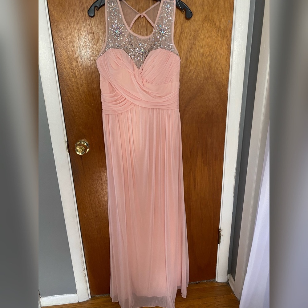Light Pink Flowy Prom Dress